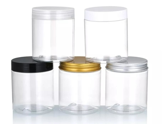 30ml 80ml 100ml 120ml 150ml Siyah Kapaklı Şeffaf PET Plastik Kavanoz Food Grade